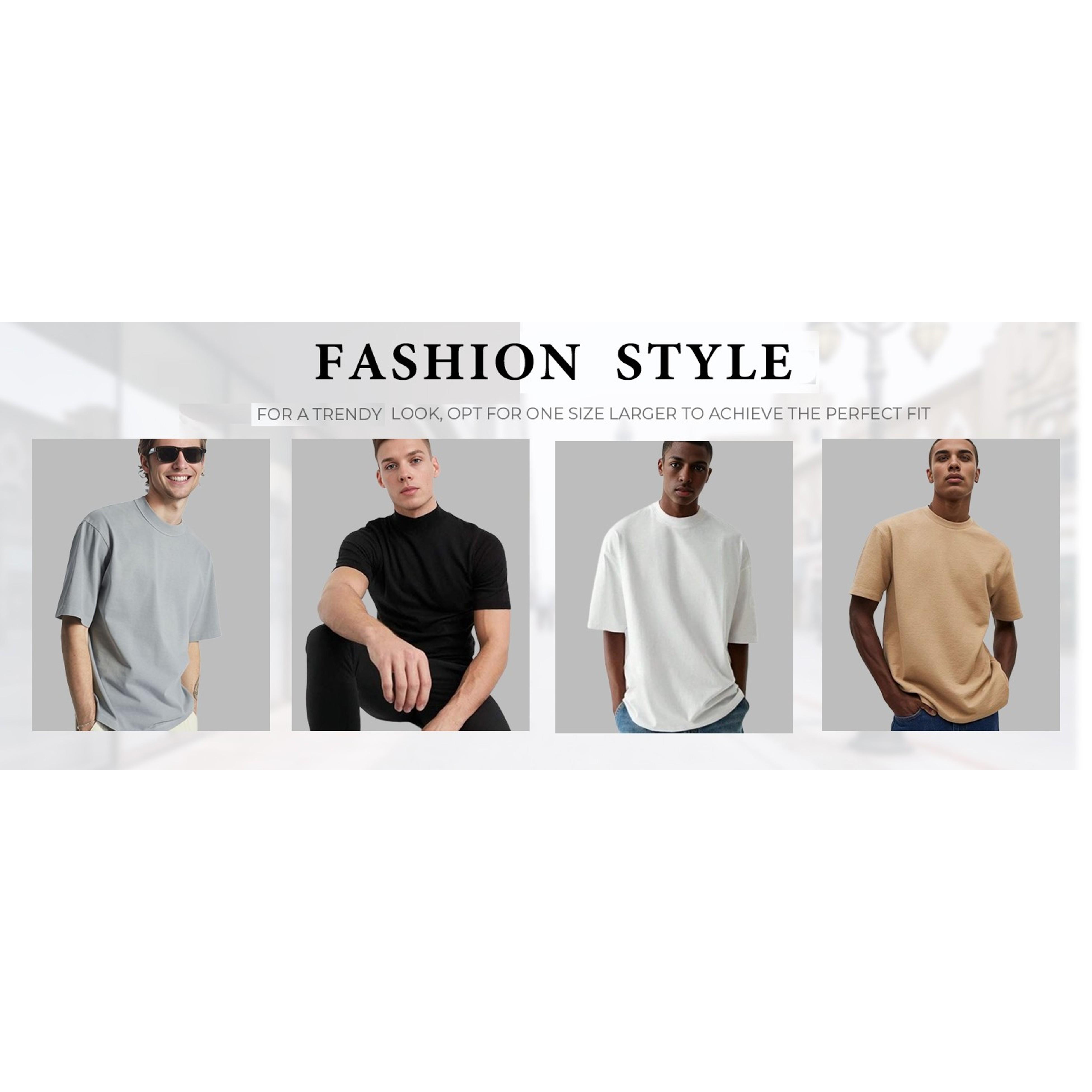 Mens Casual Premium Cotton Mock Turtleneck Short Sleeve T-Shirt Basic Half Neck TopGift