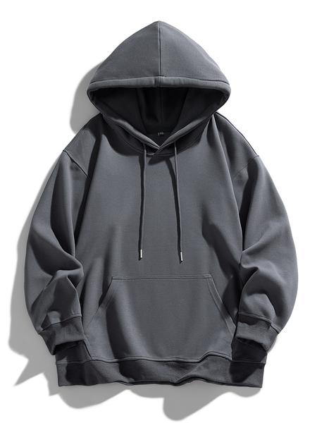 Unisex Basic Hoodie Sweatshirt, Casual Long Sleeve Pullover for Spring & Fall, Fitted Moderate Fabric, Ideal for Daily Wear