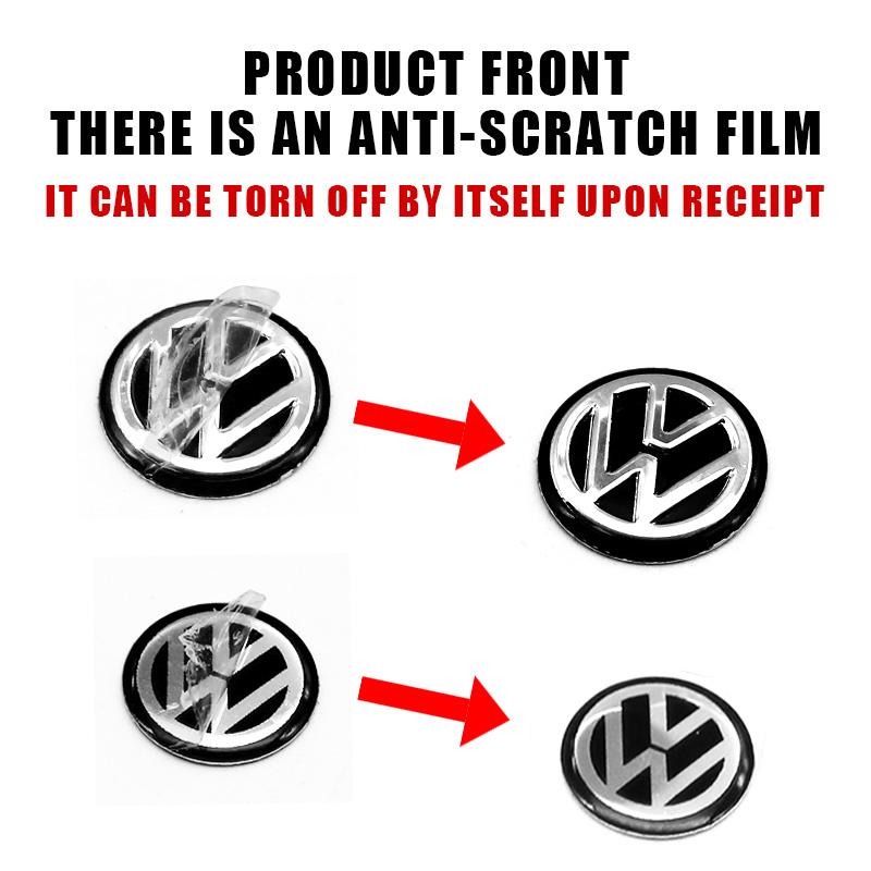 Customized Volkswagen Key Shell Emblem, Aluminum Alloy Scratch-Resistant, Waterproof Dustproof, Lightweight Portable, Fits Multiple Models