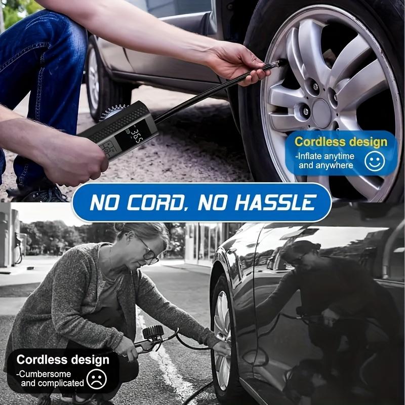 150PSI Portable Air Pump - Equipped with Digital Pressure Gauge, LED Light, USB Charging and Rechargeable Lithium Battery, Wireless Design, Suitable for Cars, Bicycles, Motorcycles, and Balls, Air Compressor, Portable Tire Inflator, Cordless Tire Inflator 150PSI Portable Air Pump - Equipped with Digital Pressure Gauge, LED Light, USB Charging and Rechargeable Lithium Battery, Wireless Design, Suitable for Cars, Bicycles, Motorcycles, and Balls, Air Compressor, Portable Tire Inflator, Cordless Tire Inflator
