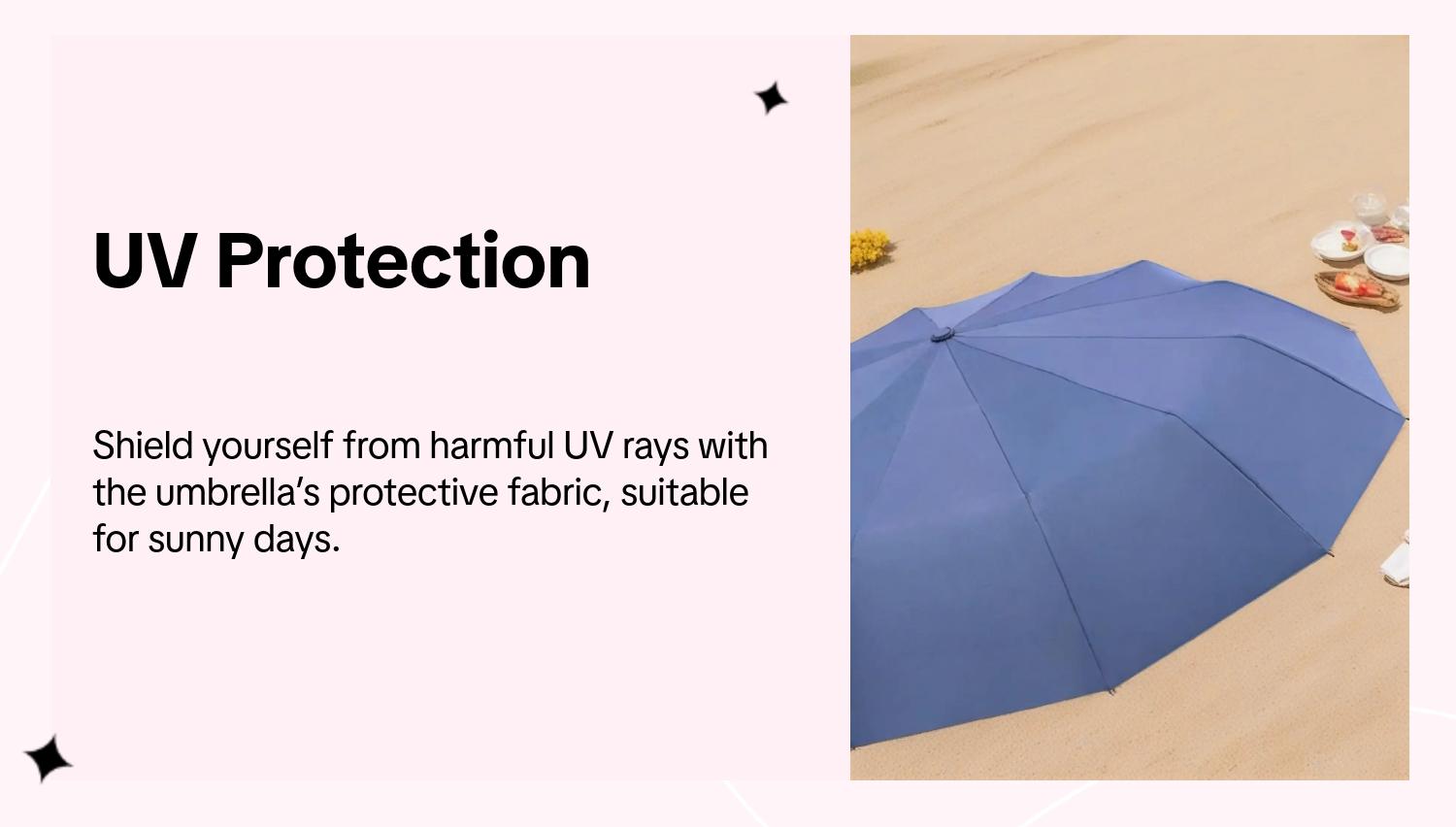 Automatic Folding Umbrella, Portable Pocket Umbrella for Rainy & Sunny Days, UV Protection Windproof Design, Wind Resistant Umbrella for Men Women