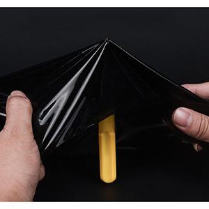 RAVOONY 60" x 12" Universal Gloss Black Vinyl Wrap Air Release Film for Cars Motorcycles Laptops Furniture with Tools Included UV-Resistant Easy Application Longevity Bumper Sticker