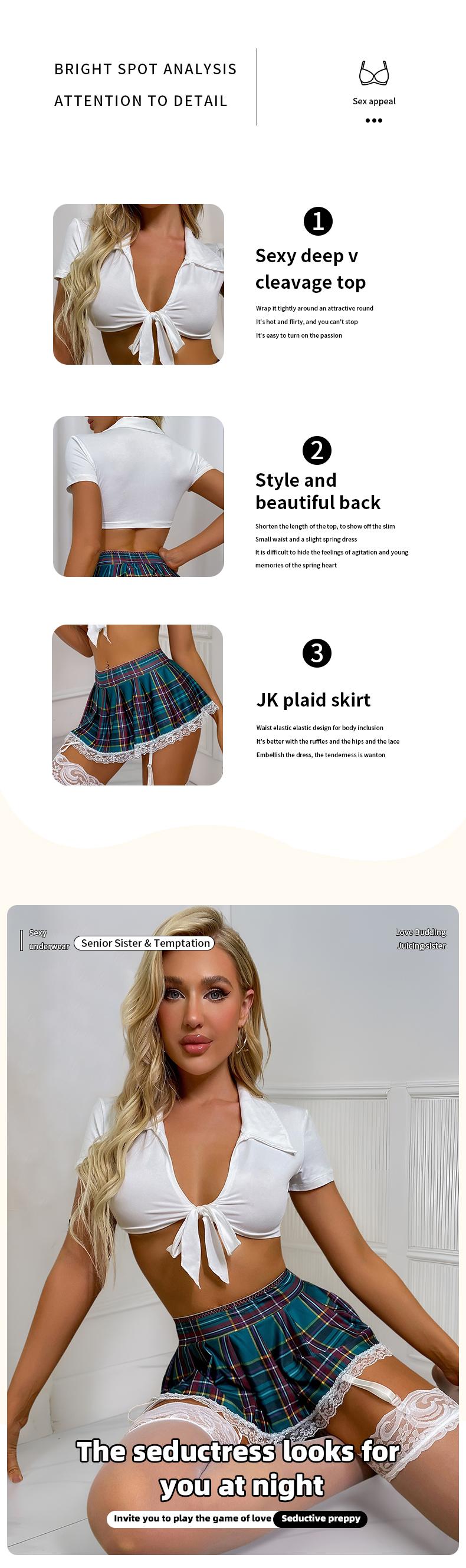college pjs underwear 4-piece set, fashionable, comfortable, high-end, textured, sexy women's costume, sexy role-playing 2-piece set, perfect for theme parties and romantic nights. adult lingerie Womenswear Clothes - TikTok Shop college pjs underwear 4-piece set, fashionable, comfortable, high-end, textured, sexy women's costume, sexy role-playing 2-piece set, perfect for theme parties and romantic nights. adult lingerie Womenswear Clothes - TikTok Shop