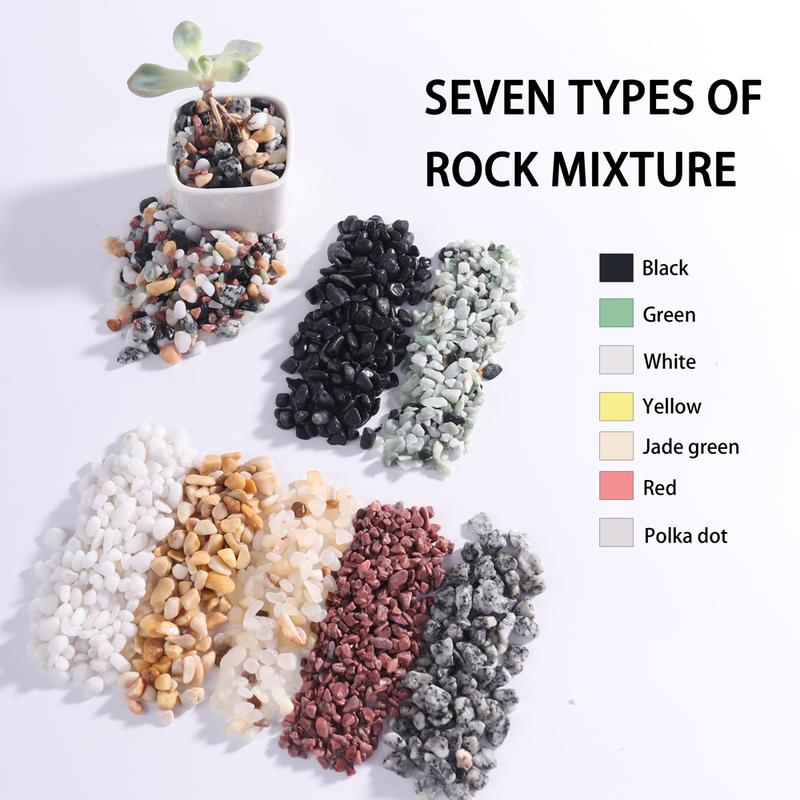 Natural Decorative Rocks 0.44/1.76lb Mixed Colors Pebbles, Aquarium Garden Outdoor Decoration, Fish Tank Sand Vase Filler, Holiday Decorations