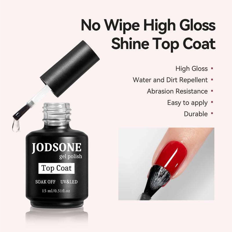 JODSONE 3 bottles 15ML top coat matte top coat primer set Soaking salon using home DIY nail gel