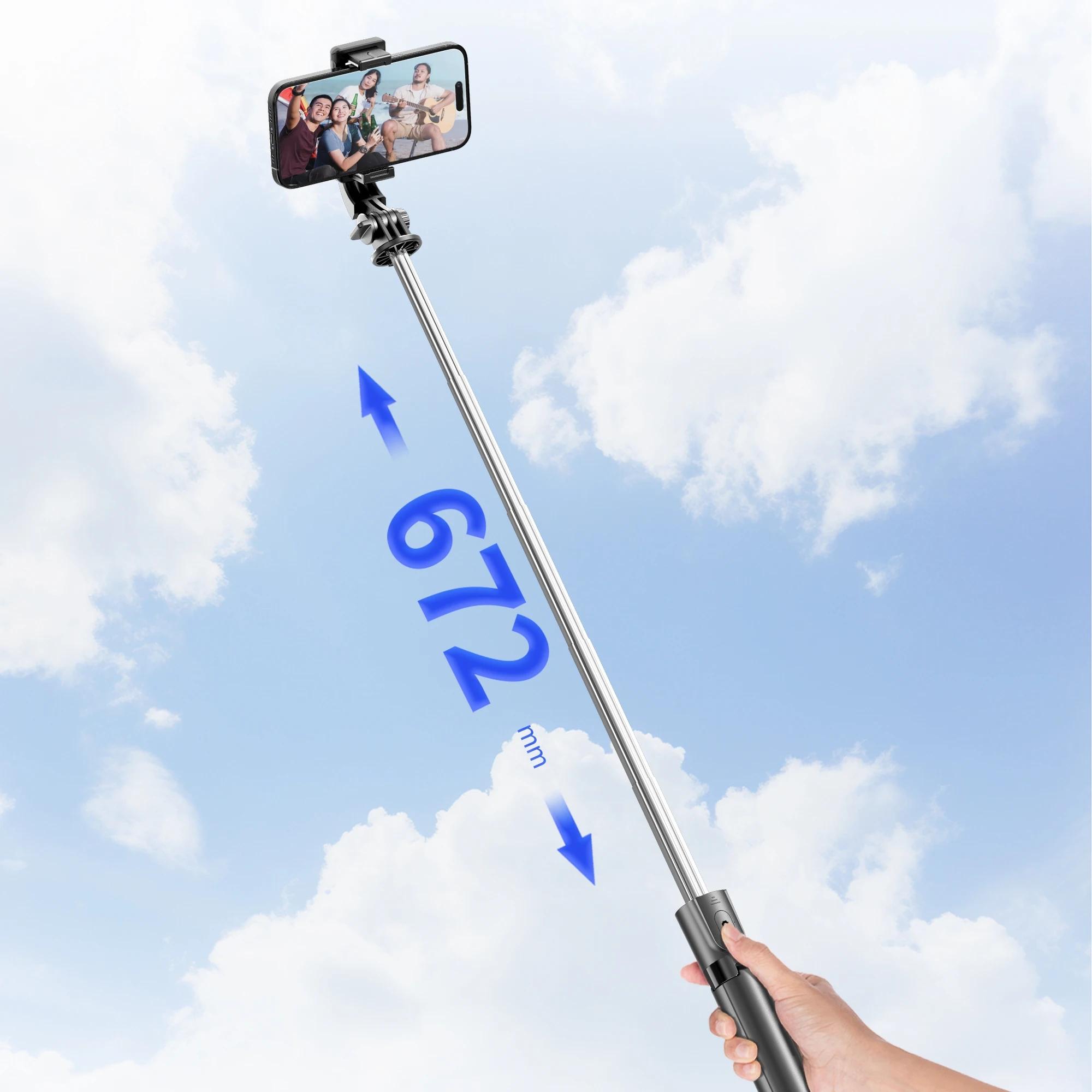 F01 Wireless Bluetooth Remote Tripod Selfie Stick Handheld Adjustable Stabilizer Tripod Phone Stand for iPhone Android