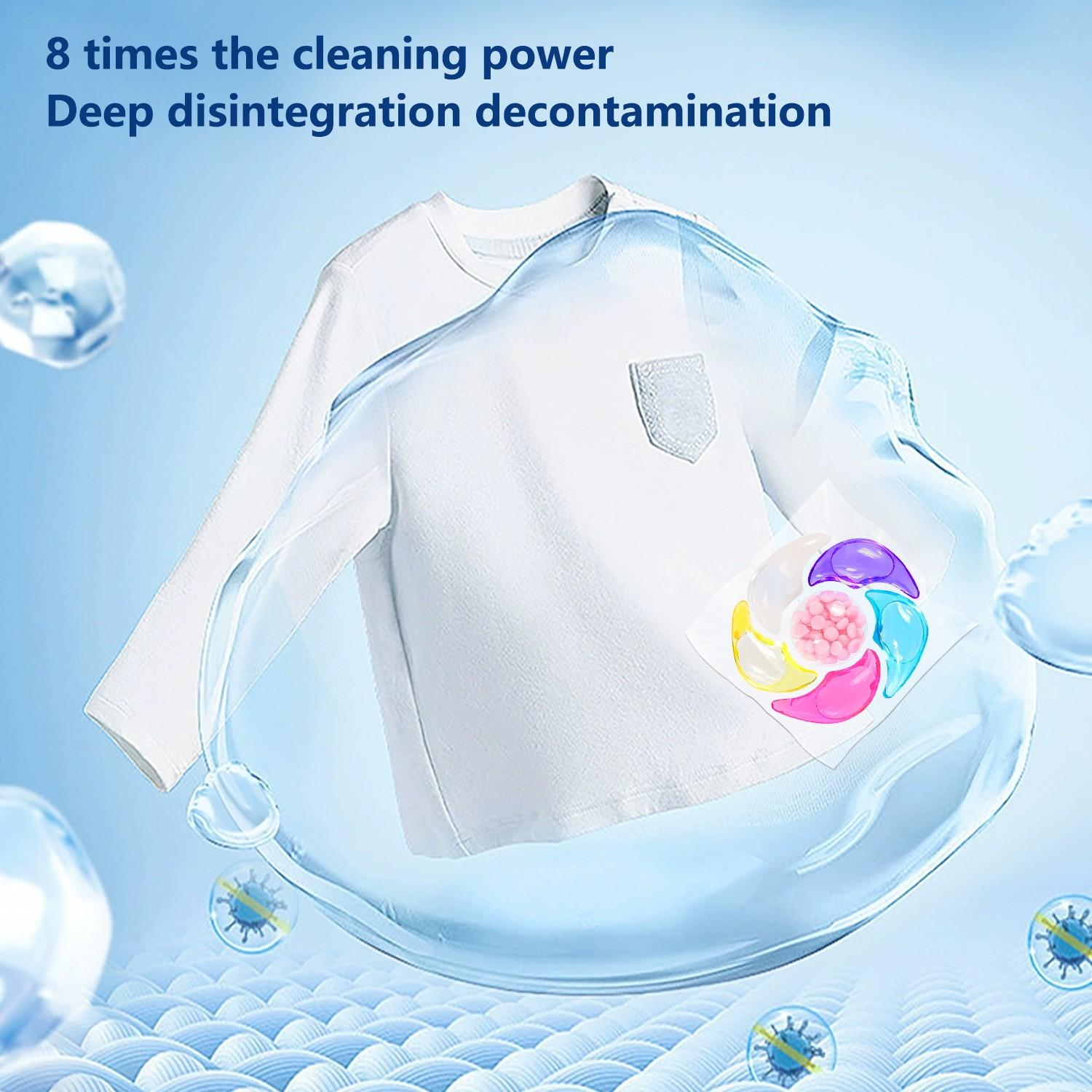 ALL-In-1 Laundry Detergent beads,  50/120/360pcs Scent Booster Laundry capsules 💐 Concentrated Liquid Fabric Softener, Fruit Scented, Strong Stain Removal, Color Protection 👕✨, Laundry Detergent Balls, Laundry Pods Laundry Tools & Accessories