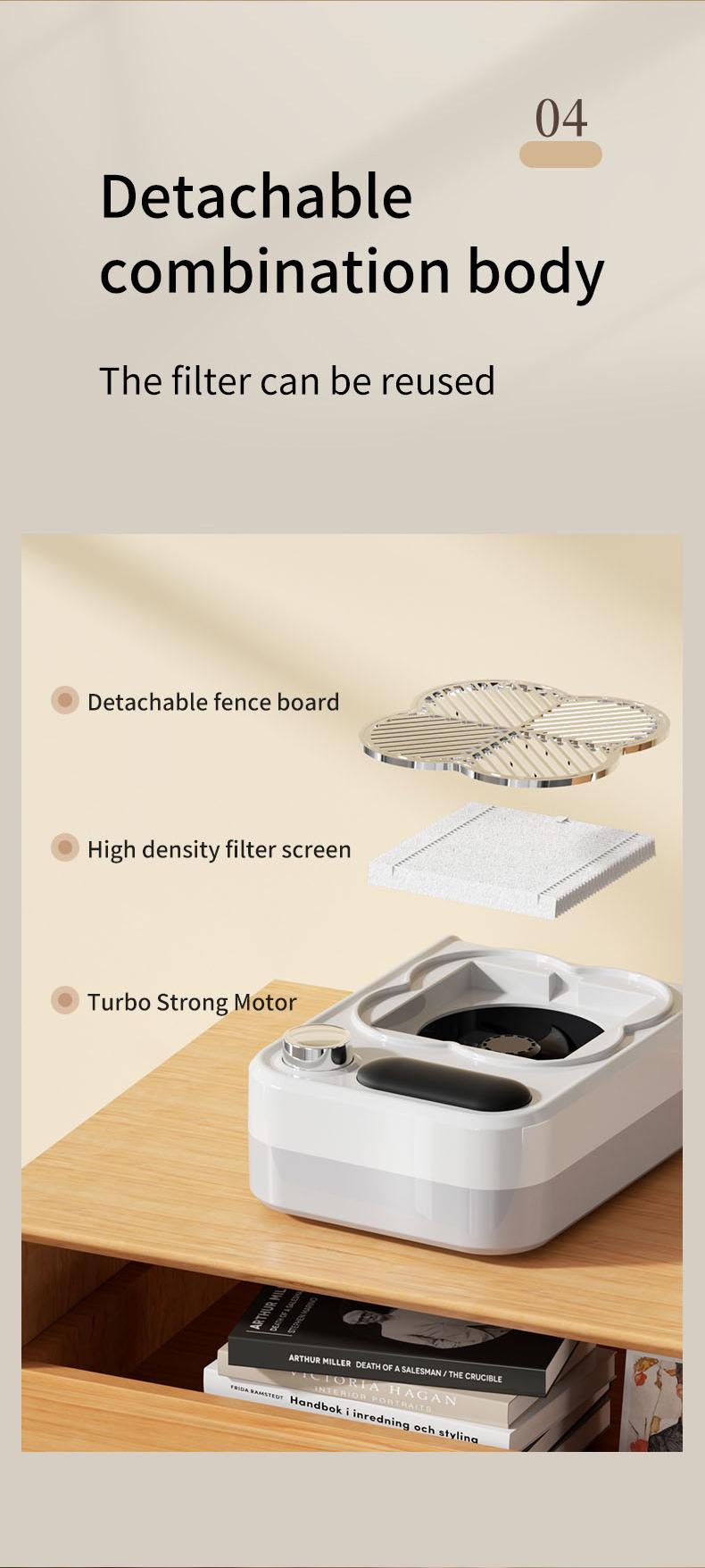 Marwell - Professional nail vacuum cleaner, electric nail dust collector with grinding drill bit, UV lamp, adjustable speed. Suitable for home use and professional nail salons.