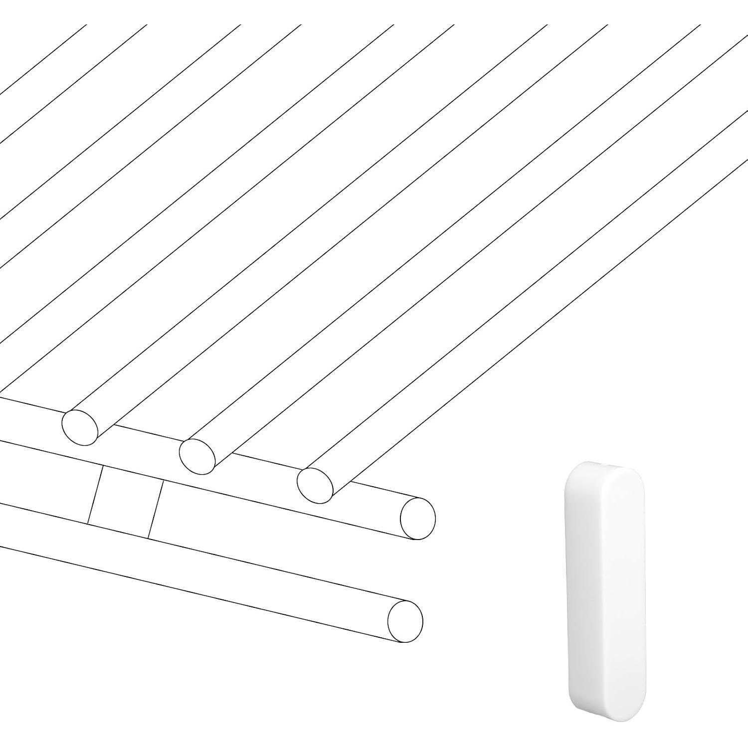 8 count White Wire Shelving Spacer End Caps, ABS Closet Rod End Caps Tools  Closet Shelf System Covers Supports Bracket for Wardrobe Wire Shelves Bookshelves Organizational Racks & Curtain