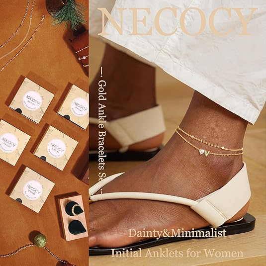 Tewiky Love Heart Initial Anklets for Women Dainty CZ Anklet Trendy Waterproof Fashion Jewelry Gifts for Women For Summer Toe Rings