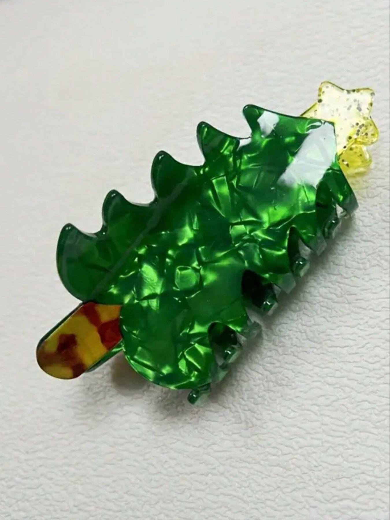 2pcs New Christmas Hair Clip, Fashionable Cute Hair Claw Clip, Gingerbread Man Design, Rhinestone Decorations, Perfect Holiday Accessory