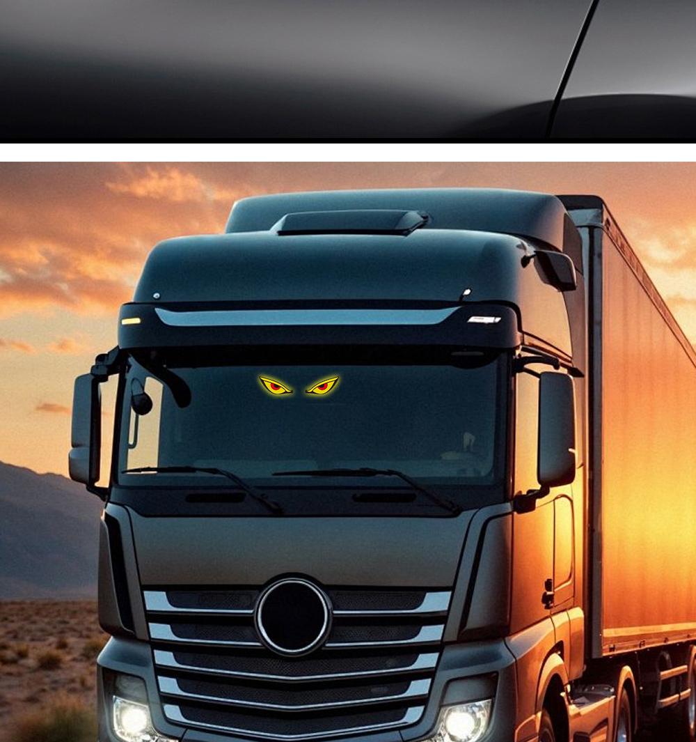 Car Rear Window LED Dynamic Display Light, Vampire Devil Eye Emoji Panel, Auto Decorative Light