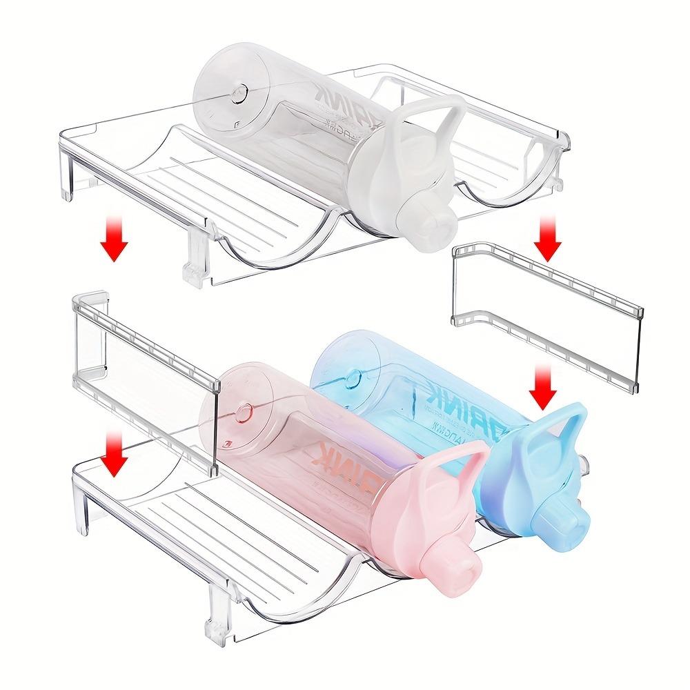 2/3/4-Pack Transparent Stackable Bottle & Wine Rack - Durable Plastic Space-Saving Storage Rack for Kitchen Cabinets, Shelves, Countertops, Ideal for Multiple Bottles, Cups, Jars (Easy Assembly), Kitchen Cabinet Organizer & Storage