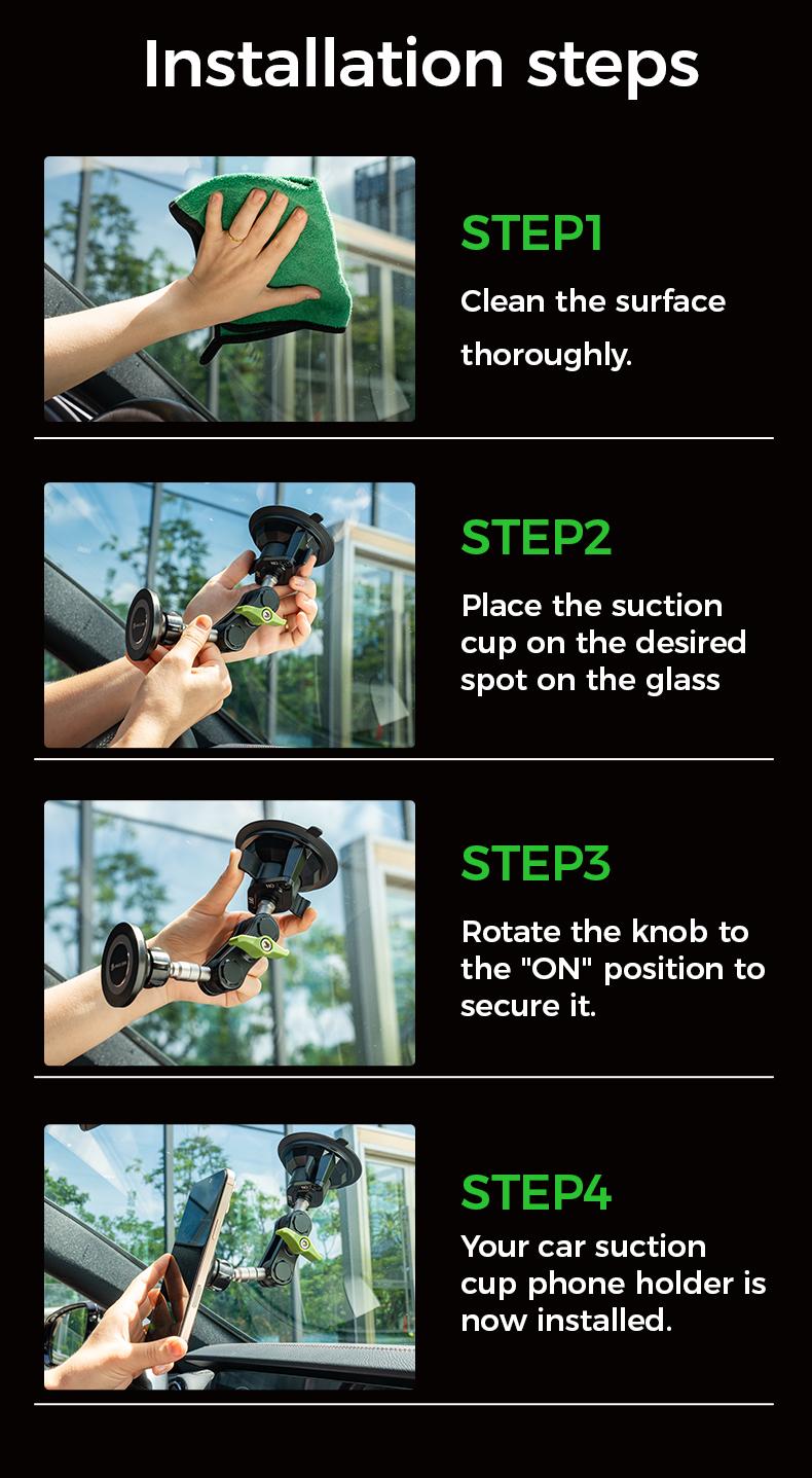 MAGIC JOHN High Performance Ultra Durable Car Phone Holder Easy Install