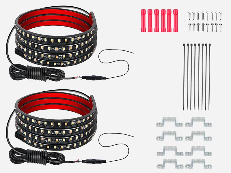 Nilight Truck LED Running Board Lights 2PCS 48nch LED Side Maker Light with White Courtesy Light & Sequential Amber Turn Signal Light LED Lighting Strips Running Lights Kit for Trucks Pickup SUV dealsforyoudays