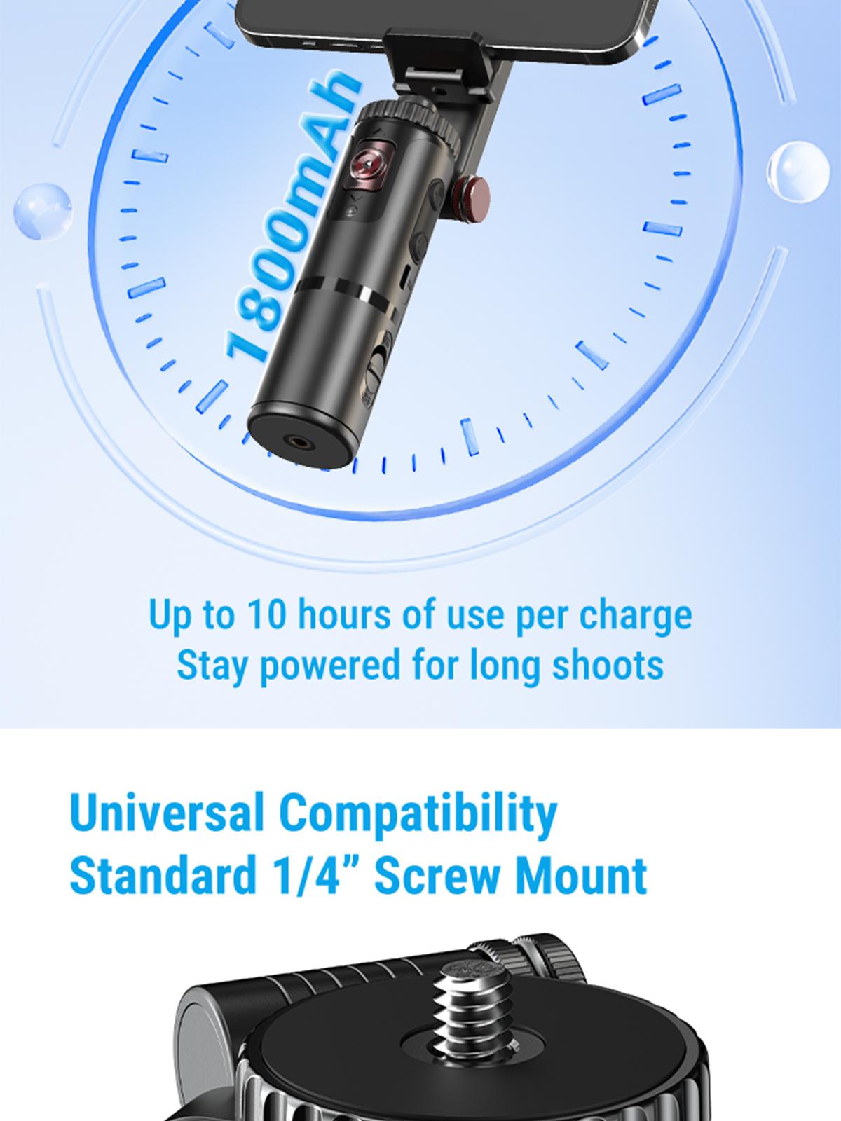AI Auto Face Tracking Tripod with 63" Selfie Stick Tripod | Smart Face Tracking Phone Holder with LED light for TikTok Live & Vlogging | Gesture Control & Bluetooth Remote | Perfect for Content Creator | Gift for Boy & Girl Friend | Spring Glow Up