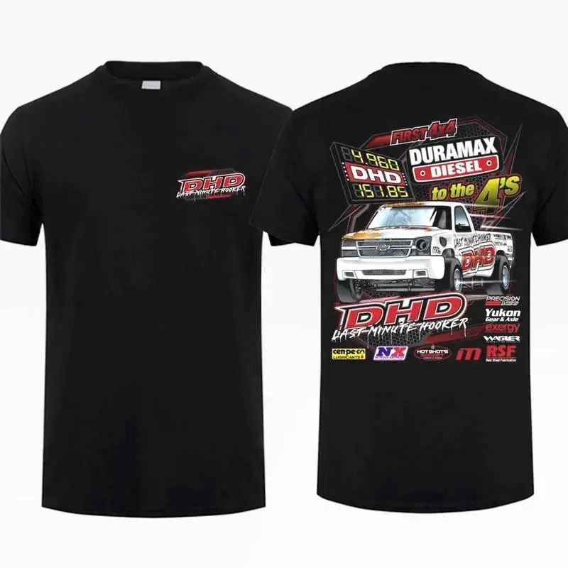 Duramax Diesel Graphic T-Shirt for Men, Last Minute Hooker Inspired Racing Tee, Diesel Truck Performance Shirt, Drag Racing Streetwear, Truck Tuner & Car Enthusiast Gift, Short Sleeve Casual Tee