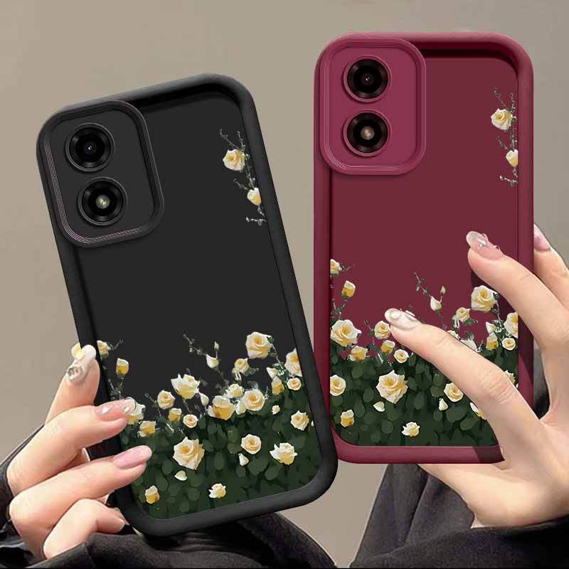 1 Piece Elegant flowers Stylish For Moto G04S 4G Case With Comfortable feel Finish Featuring Impact Resistant For Casual