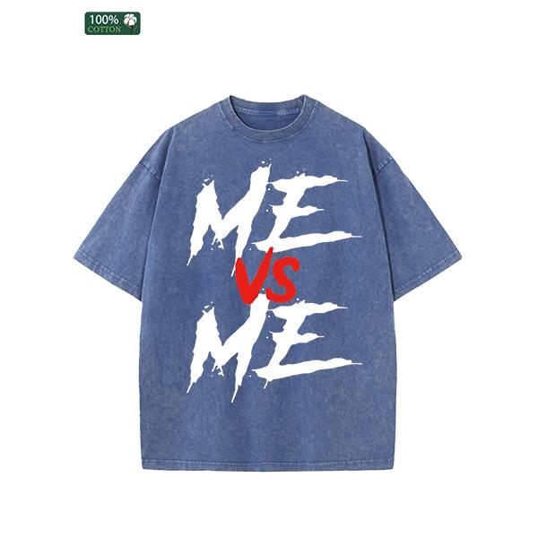 All-Season Men's Clothing, Printed Men's Fashion T-shirts, High-quality Heavy Washed Tee, Round Neck Loose Large Size Men's Short Sleeves Graphic Top.