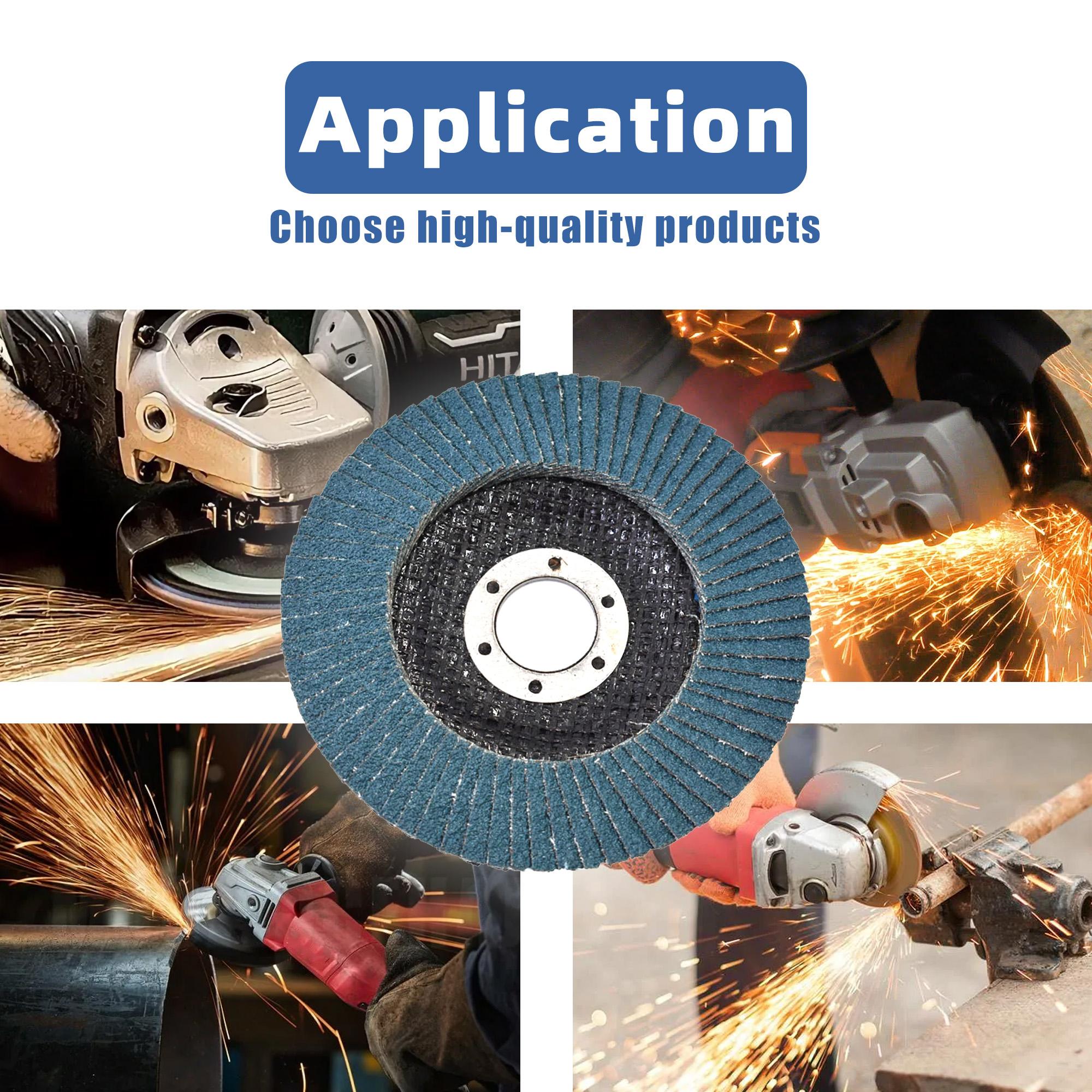 Findmall  Premium Zirconia Flap Disc Sanding Grinding 10/50Pcs 4.5''x7/8'' 40/80Grit T29