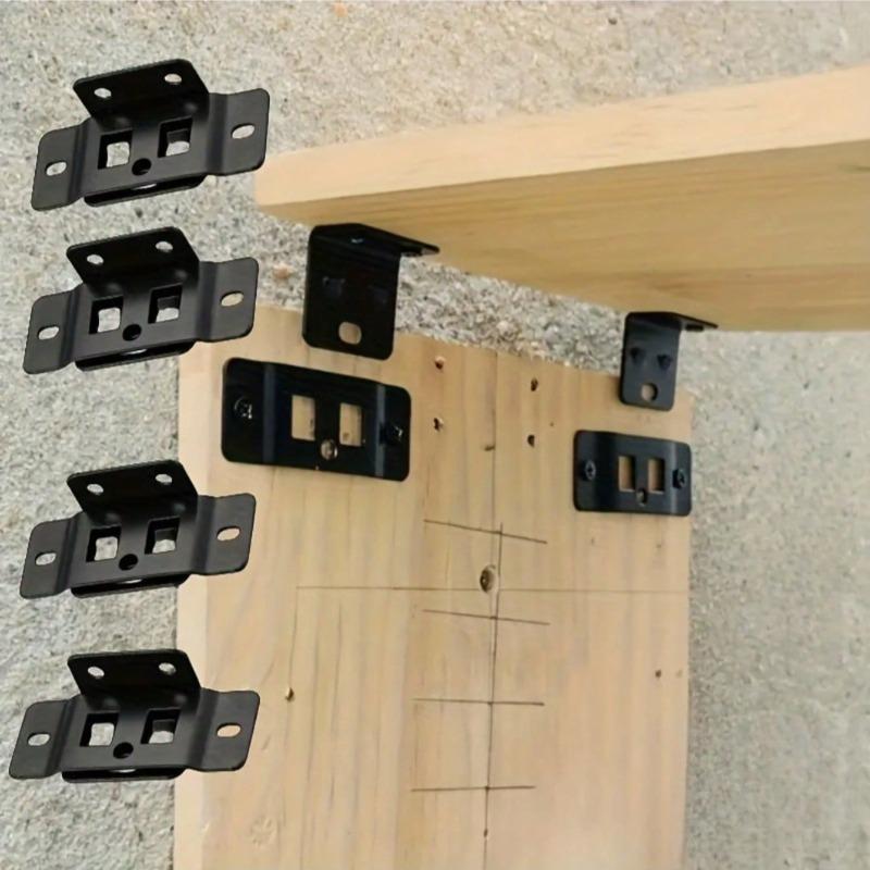 Heavy-Duty L-Shaped Metal Bracket (L-Connector) – 90-Degree Joint with Black Screw Holes for Easy Installation; Durable Metal Joints and Connectors for Securing Furniture, Shelves, and Panels; Ideal for Tables, Shelving Units, and Cabinets