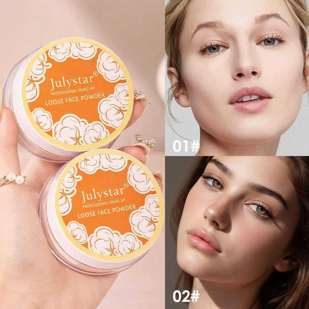 3 Shades Oil-Control Loose Setting Powder, Blur Pores, Smooth Matte, Long-Lasting, Waterproof, Natural Look for Daily & Party