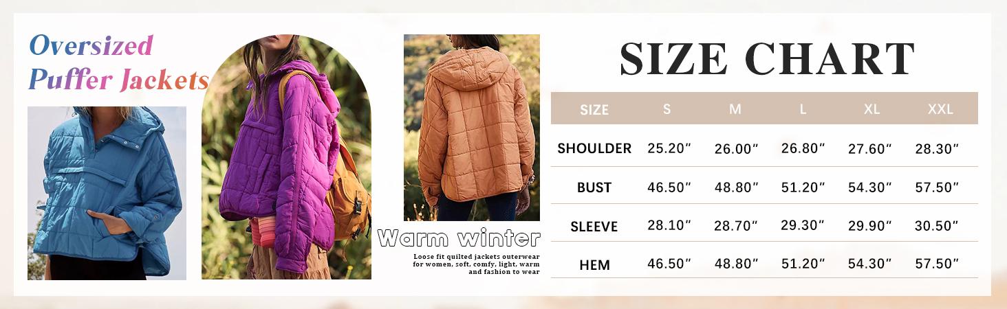 SCUSTY Women's Oversized Puffer Jacket TikTokShopBlackFriday Quilted Light Weight Pullover Hooded Padded Hoodies Winter Warm Long Sleeve Coat