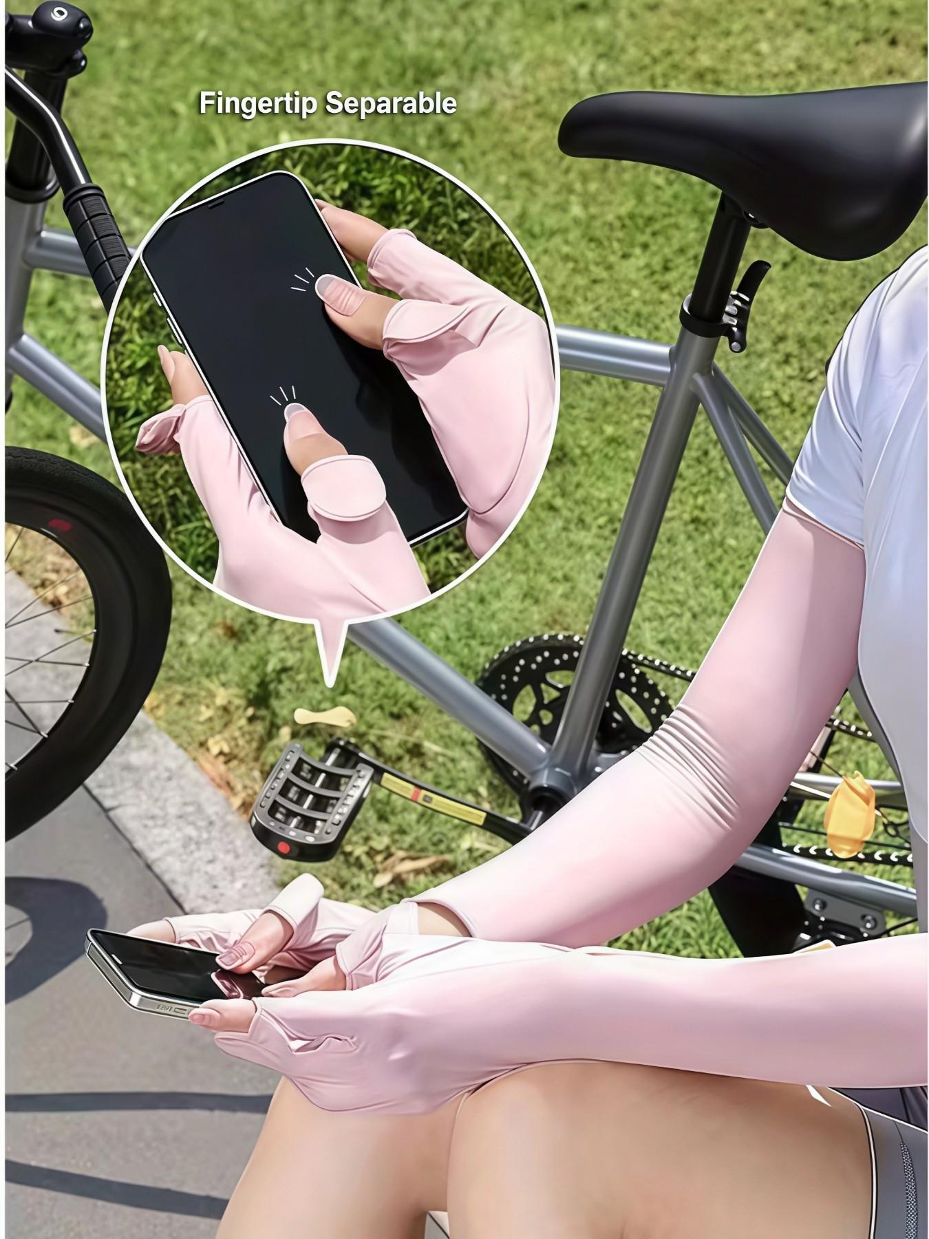3 Pairs Women's Long UV Protection Gloves, Touchscreen Arm Sunblock Driving Gloves, Upf 50+, Ideal for Outdoor Sports and Cycling