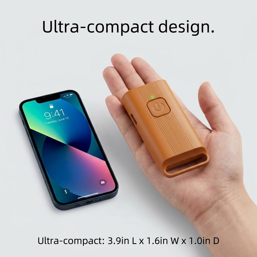 High Power Ultrasonic Dog Deterrent Tool - Handheld Anti Barking Training Aid - Rechargeable Stop Bark Device with Human-Grip Curved Design for Puppies & Large Dogs