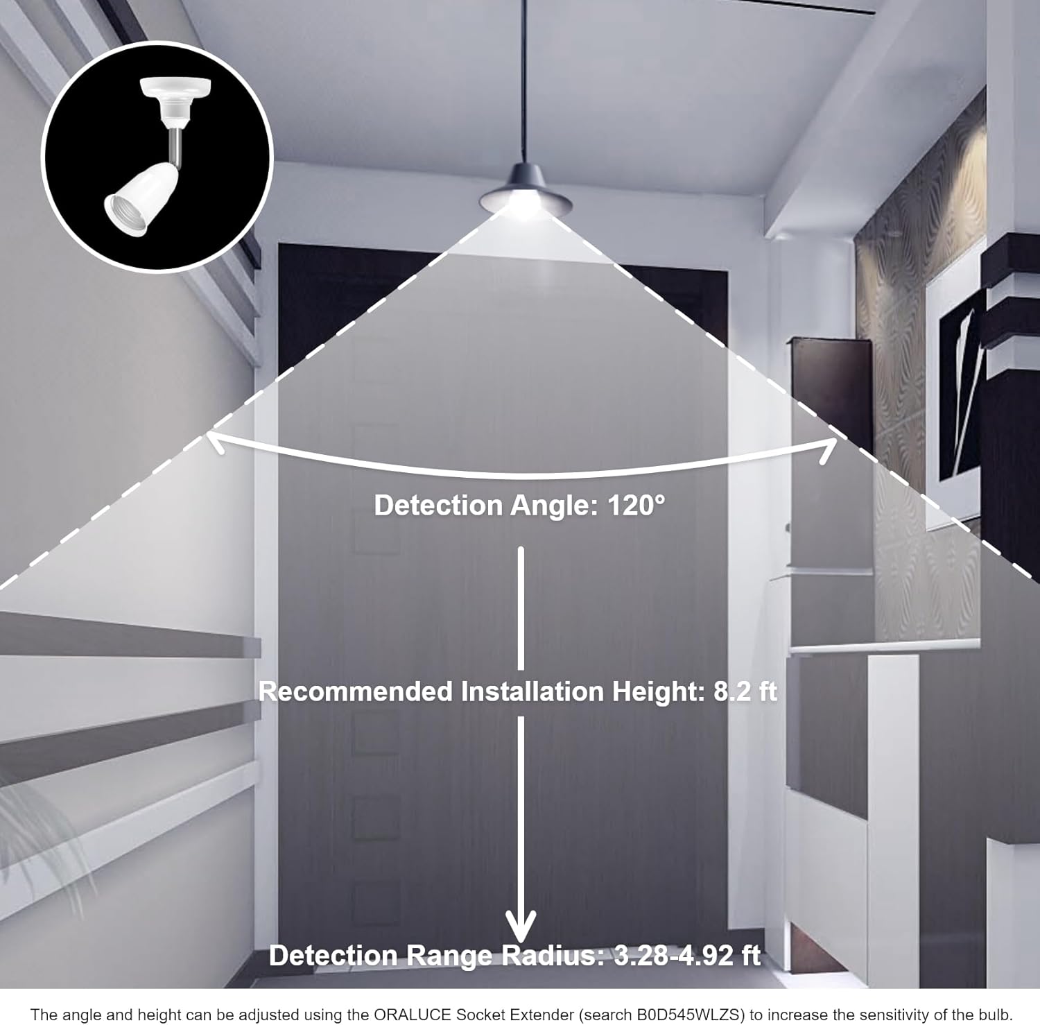 Motion Sensor LED Light Bulbs A19 E26 9W PIR Built-in IR 60 watt Equivalent Bright 900 Lumens for Garage, Closet, Porch, Stairs,2 Packs
