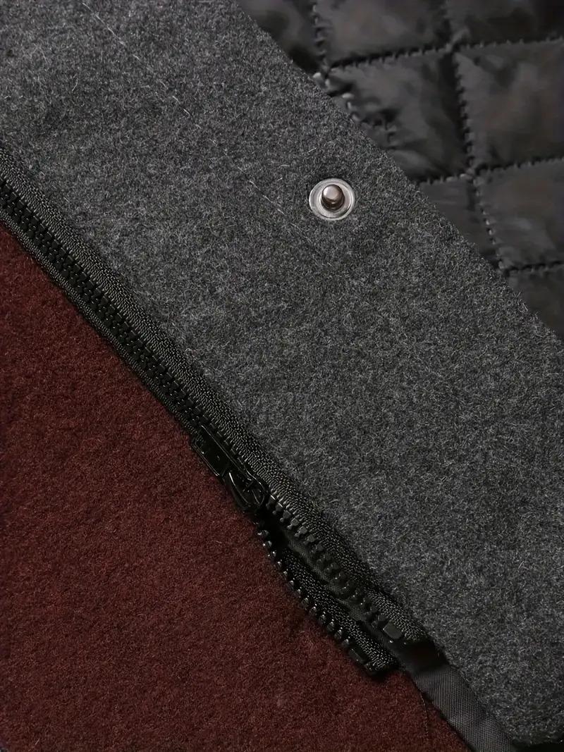 Men's Winter Overcoat Casual Warm Jacket Detachable Collar Thickened Autumn and Winter Coat with Pockets Non-Stretch Fabric Coat for Men Jacket