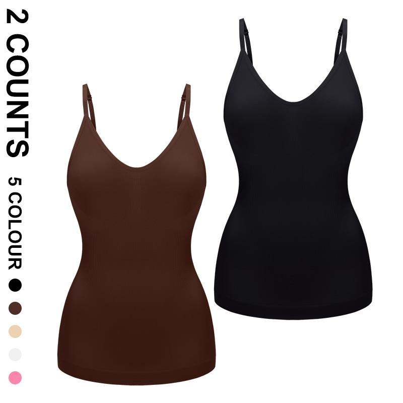 Seamless shaping Camisole tank top for women tummy control slimming cami with scoop neck breathable soft fabric multi color options