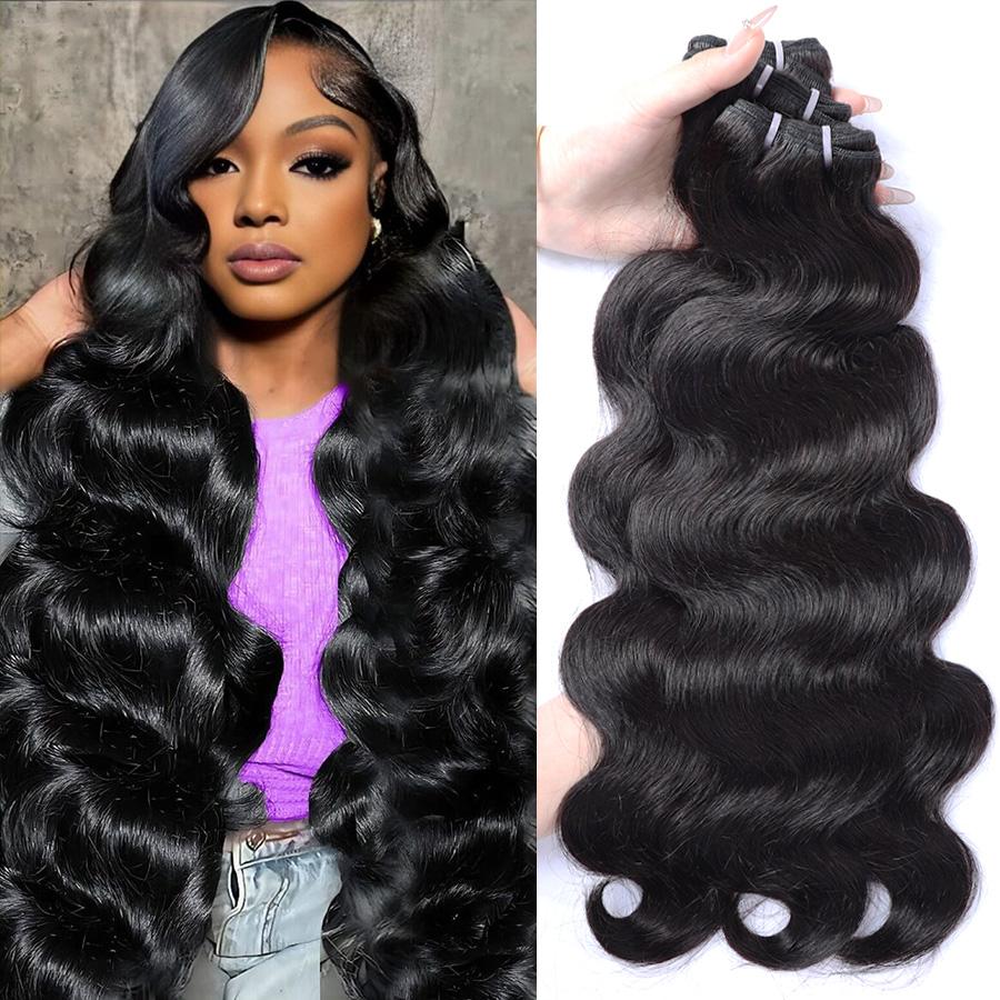 Pizazz Hair Body Wave Human Hair Bundles Salon Quality Brazilian Virgin Bundles 100% Human Hair