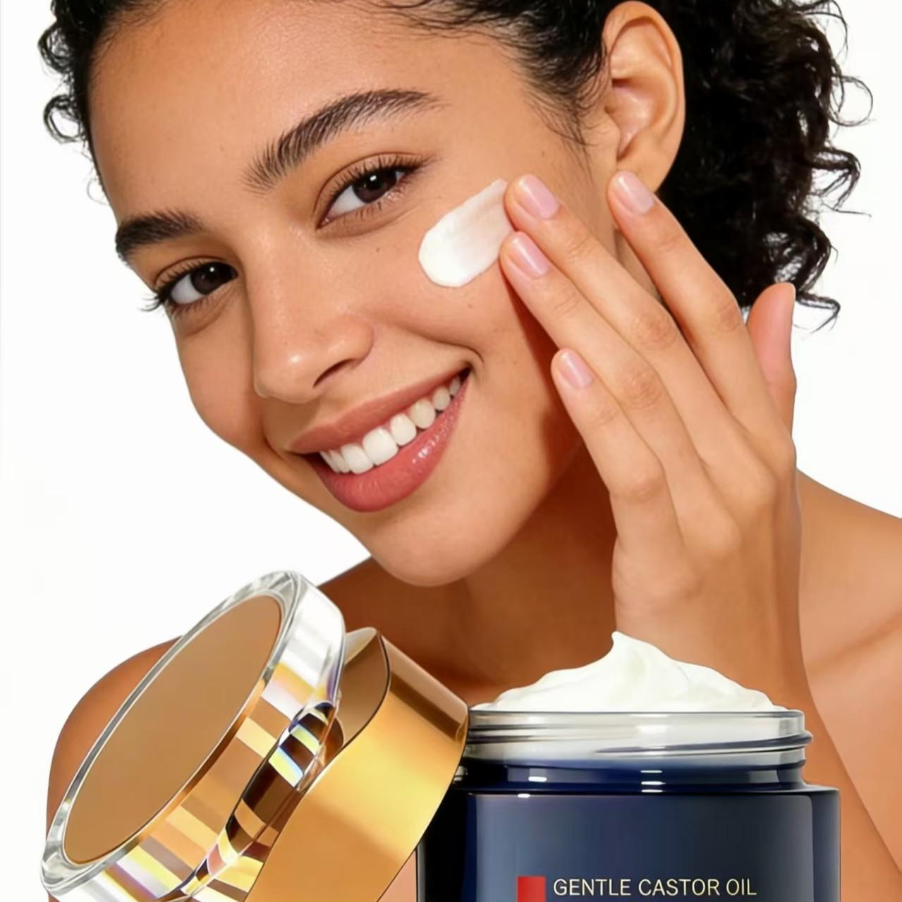 Castor Oil Peptide Collagen Firming Cream | Anti-Aging Lifting & Hydrating | Overnight Repair / Seasonal Soothing / Makeup Prep | For All Skin Types #AntiAgingSkincare #SkincareEssential