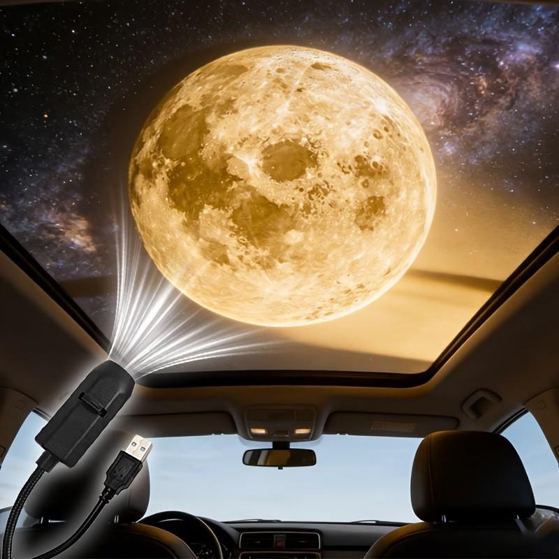3 Interchangeable Pattern LED Planet Projector Lights, Portable LED Planet Moon Projector Light, USB LED Projector Light (360° Rotatable), Suitable for Bedroom, Living Room, Car Ceiling LED Night Light - Creative Decoration And Gifts