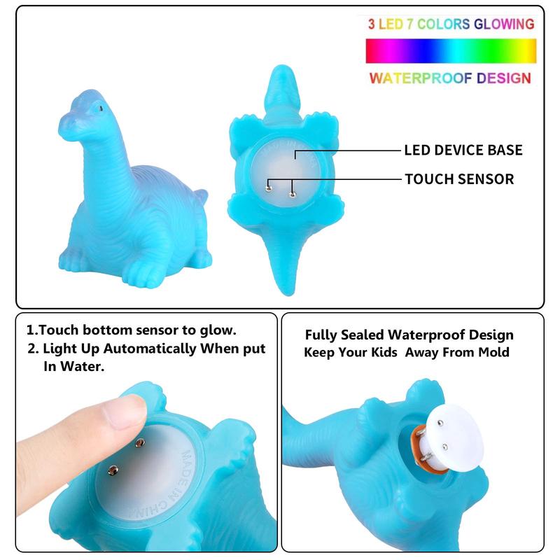 6/8/12 PCS Mermaid Light Up Bath Toy for Toddler , No Hole, Bath Toys for Kids Ages 4-8, Make Fun Bath-Time Gifts for Birthdays, Easter. Ideal for Use in The Shower, Bathtub, or Swimming Pool.