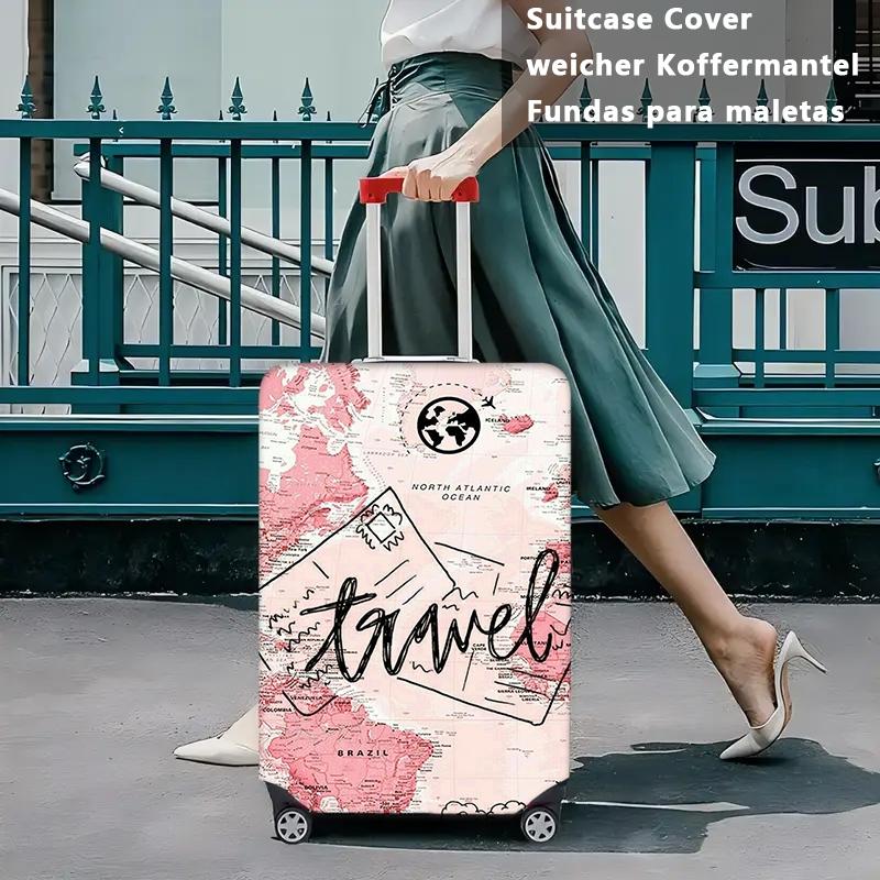 1pc slogans Cover(Suitcase not included), Travel accessories Travel essentials Suitable for travel and outings, Dustproof Cover, And Durable Travel Accessory Suitable for Various Sizes for Travel & Home Use3.26PYT-17