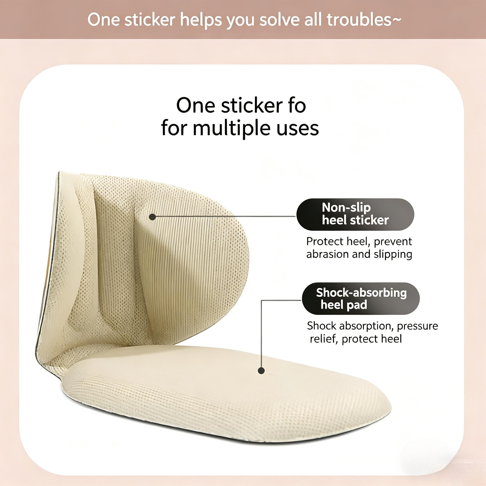 T-Shaped Heel Grips Half Sole Pads, Thickened Foam Anti-Wear Foot Cushions for High Heels