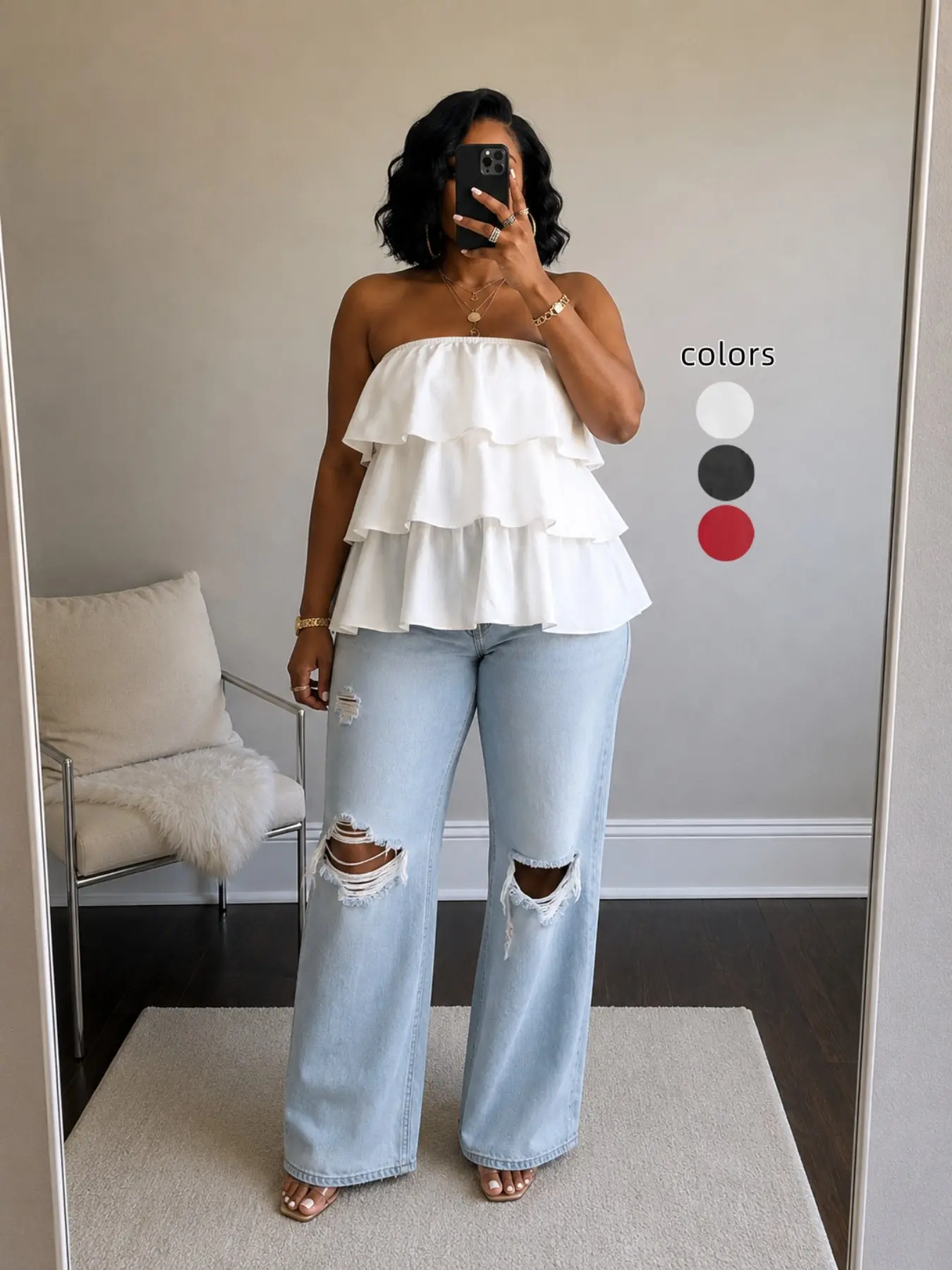 Women's Plain Layered Tube Top, Casual Strapless Top for Summer, Ladies Clothes for Daily Wear