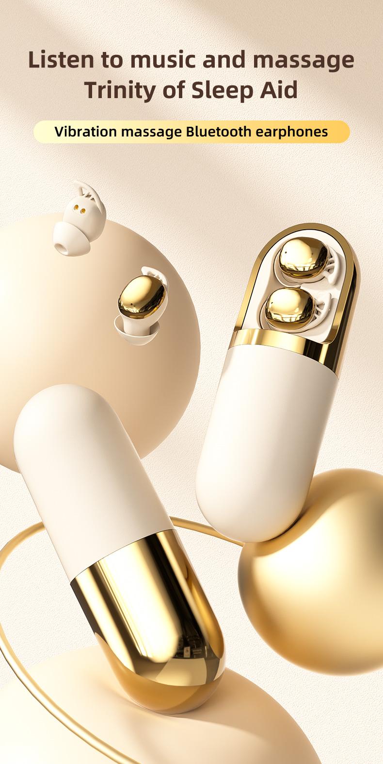 S13 Vibration massage Bluetooth headphones, equipped with a vibration earphone case, can provide relaxation and massage. a compact and small earphone design, making it suitable for use during leisure sleep without any stress.