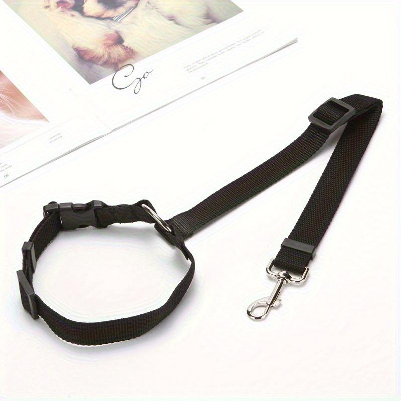 1Pc Adjustable Pet Car Safety Belt, 2-in-1 Nylon Leash Strap with Rear Seat Safety Harness for Dog Cat Travel