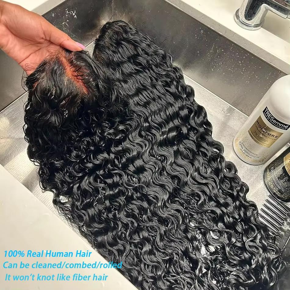 Bling Hair Water Wave Glueless Wig Human Hair Curly 13x6 HD Frontal Wig 250% Deep Wave Lace Front Wigs Wear Go 7x5 HD Lace Closure Wig Sale Bling Hair Water Wave Glueless Wig Human Hair Curly 13x6 HD Frontal Wig 250% Deep Wave Lace Front Wigs Wear Go 7x5 HD Lace Closure Wig Sale