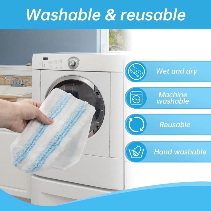 2/4 Pcs Vileda Flat Mop Replacement Pad, Fits Vileda H2pro Mop Head, High-Efficiency Cleaning, Reusable Washable, Kitchen Bathroom Accessories