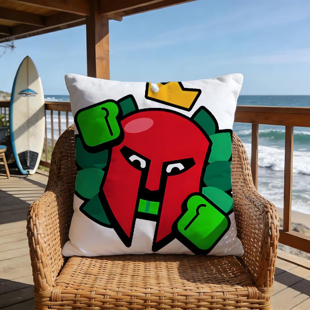 hot game Brawl Stars emoji meme Pillow Case 2026 new style printing Pillowcase Anti-dustmite Invisible zipper silky short plush Sofa cushion cover polyester microfiber queen king bed home