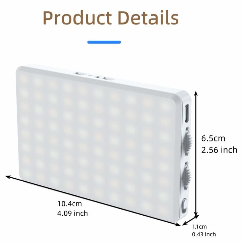 Portable LED Smartphone Fill Light, 1 Set Rechargeable LED Selfie Light with Front Clip, LED Video Light with 3 Light Modes, LED Light, Professional Camera Accessories, Cellphone Accessories, Selfie Lamp, Studio Light, Selfie Led Lights