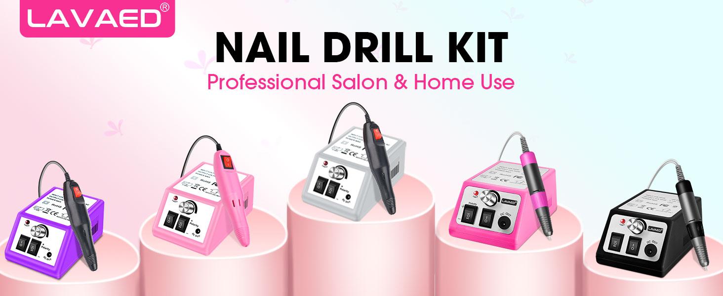 Professional Nail Drill 35000RMP Electric Nail File Nail Filer Electric E Filer for Nails, Nails Drill Kit with Nail Drill Bits and Sanding Bands and for Acrylic Nail Gel Nail Manicure Pedicure