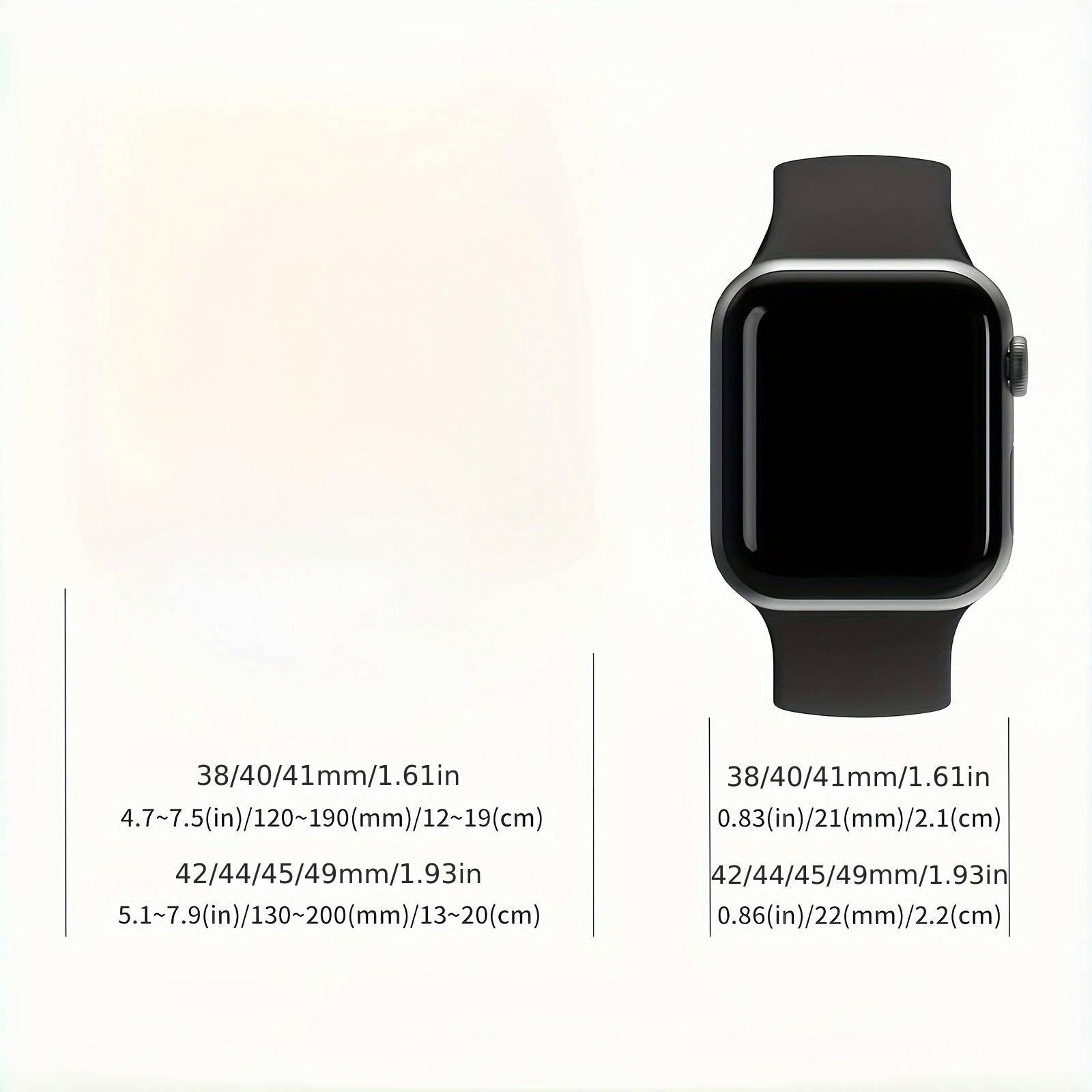 3 Pack Sport Silicone Band for Apple Watch, Soft Waterproof Wristband, Replacement Strap for 40mm-49mm, Series 9-1 Se Ultra