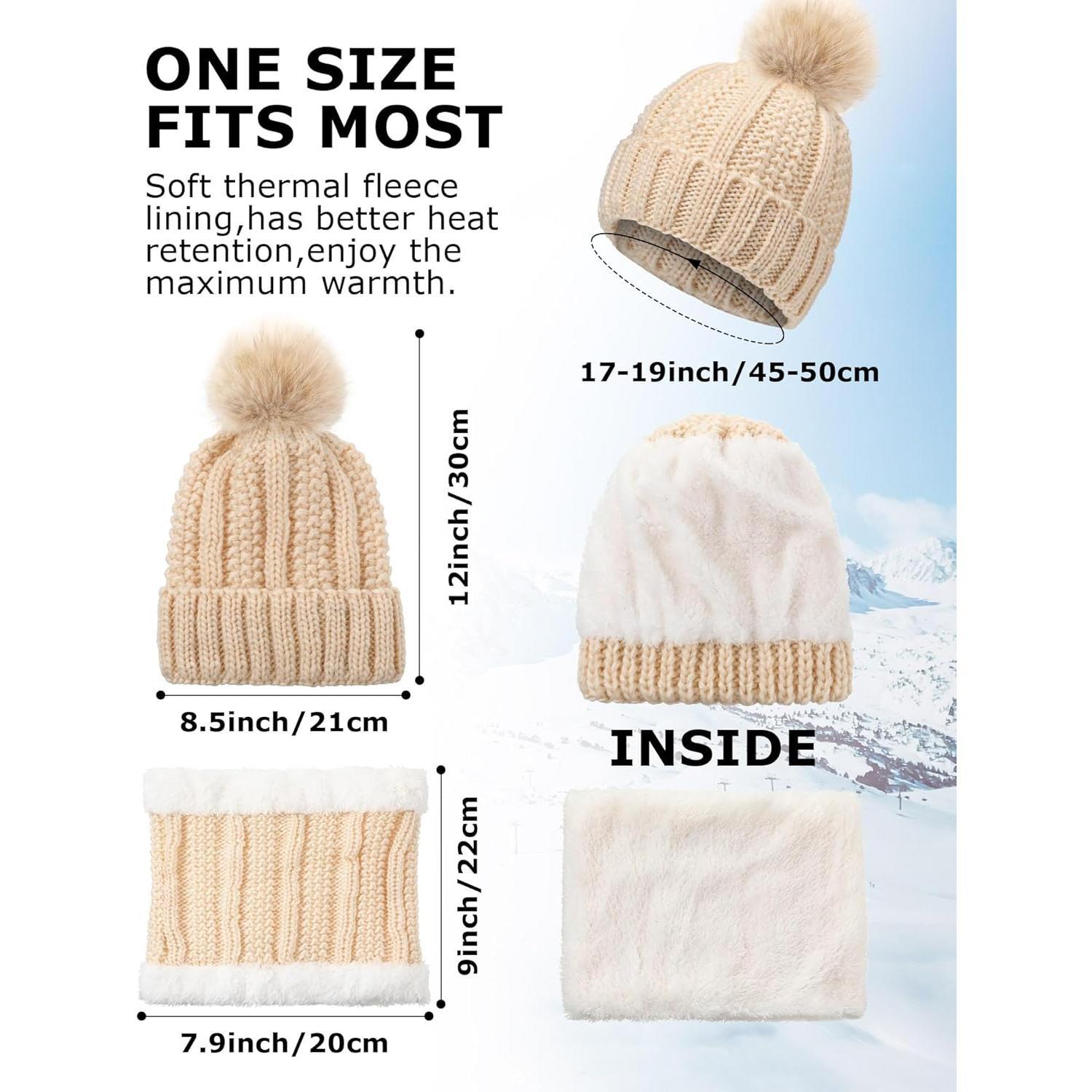 12 count Winter Beanie Hat Scarf Touchscreen Gloves Set Fleece Lined Knit Beanie Hat Warmer Scarf for Men Women 12 count Winter Beanie Hat Scarf Touchscreen Gloves Set Fleece Lined Knit Beanie Hat Warmer Scarf for Men Women