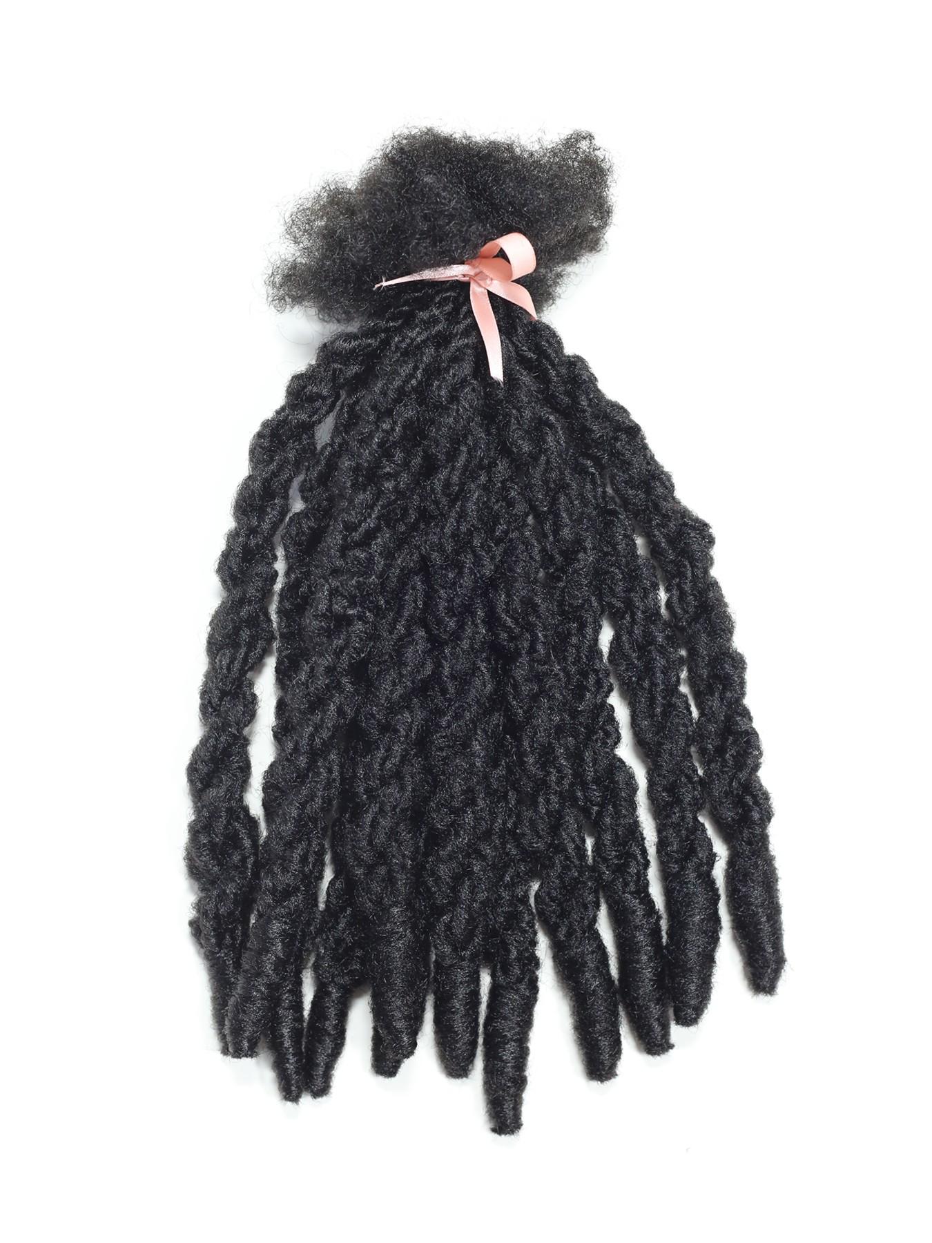 Double Twist Men's Crochet Hair Extensions, 14 Inches, 12 Pieces, Lemon Braid Style, Stylish and Versatile Hair Accessories