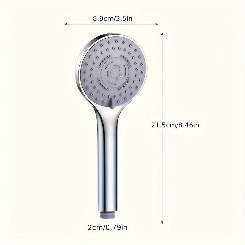 Silver Color Five-Function Shower Head, High Pressure Handheld Shower, Bathroom Accessories, Wall-Mounted Shower Spray